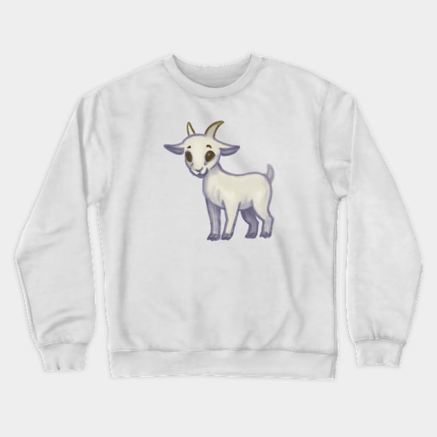 Cute Goat Drawing Crewneck Sweatshirt by Play Zoo